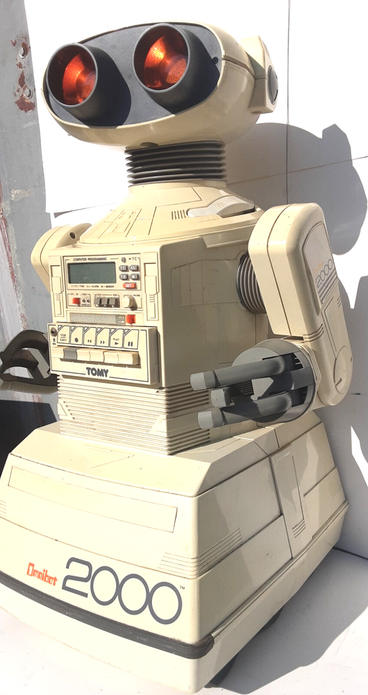 TOMY OMNIBOT 2000 VINTAGE 1980's RARE w/ Remote Working W/ Issues