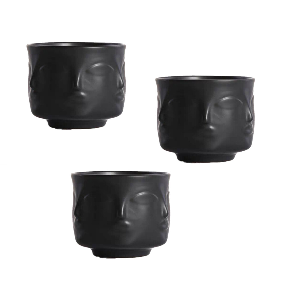 Plant Porcelain Planters for Indoor Plants Black Flower Pot