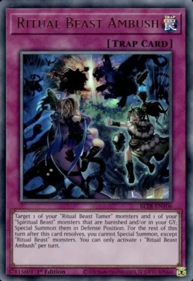 Ritual Beast Ambush BLTR-EN106 Ultra Rare 1st Edition Near Mint