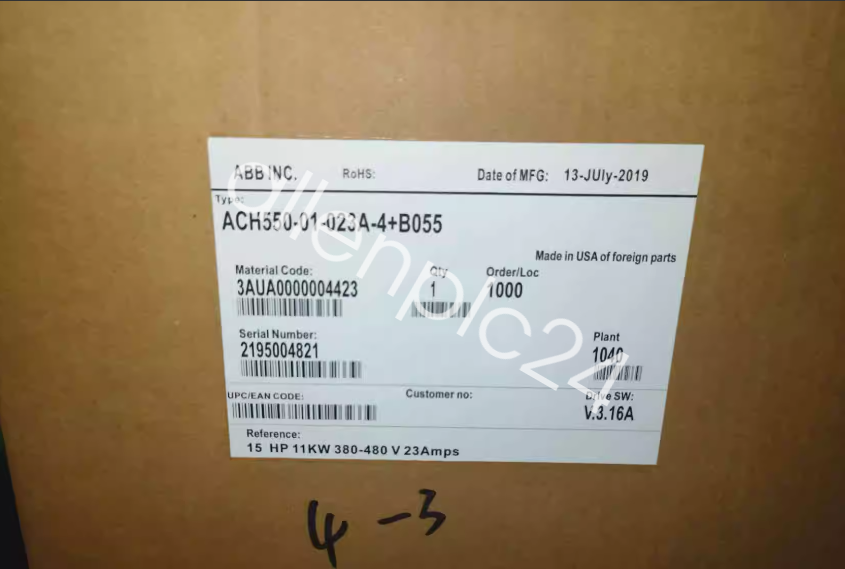 1PC ABB frequency converter ACH550-01-023A-4+B055 brand new FedExor DHL