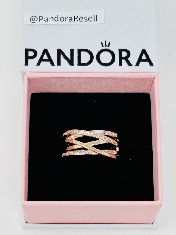 *Brand New* Pandora Sparkling & Polished Lines Ring Rose Gold