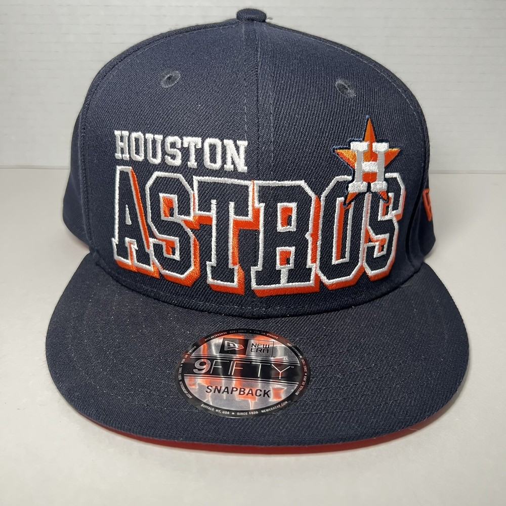 Men’s Houston Astros Navy Orange Snapback Hat by New Era