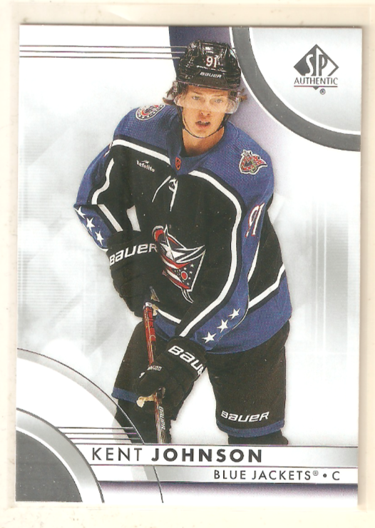 Kent Johnson 2023-24 SP Authentic Base Card #74 Blue Jackets