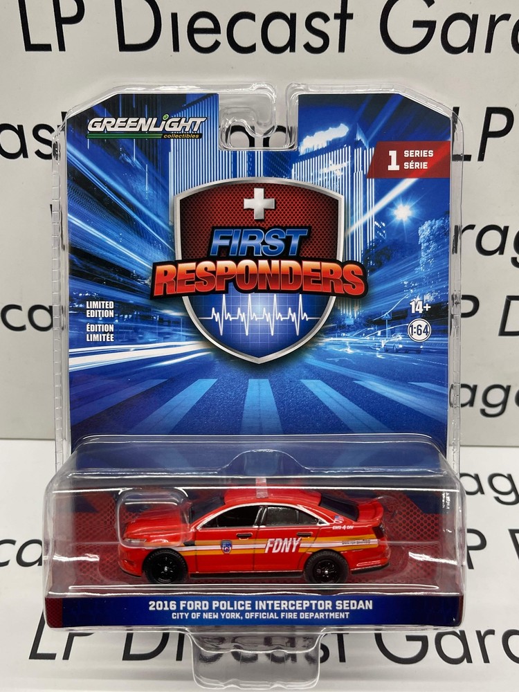 GREENLIGHT 2016 Ford Police Interceptor FDNY 1:64 Diecast First Responders