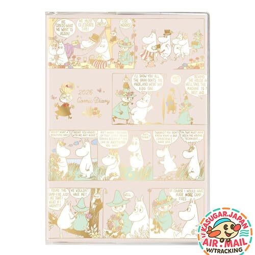 Moomin 2026 B6 Comic Design Diary Comic Japan Made fmJP w/Tracking