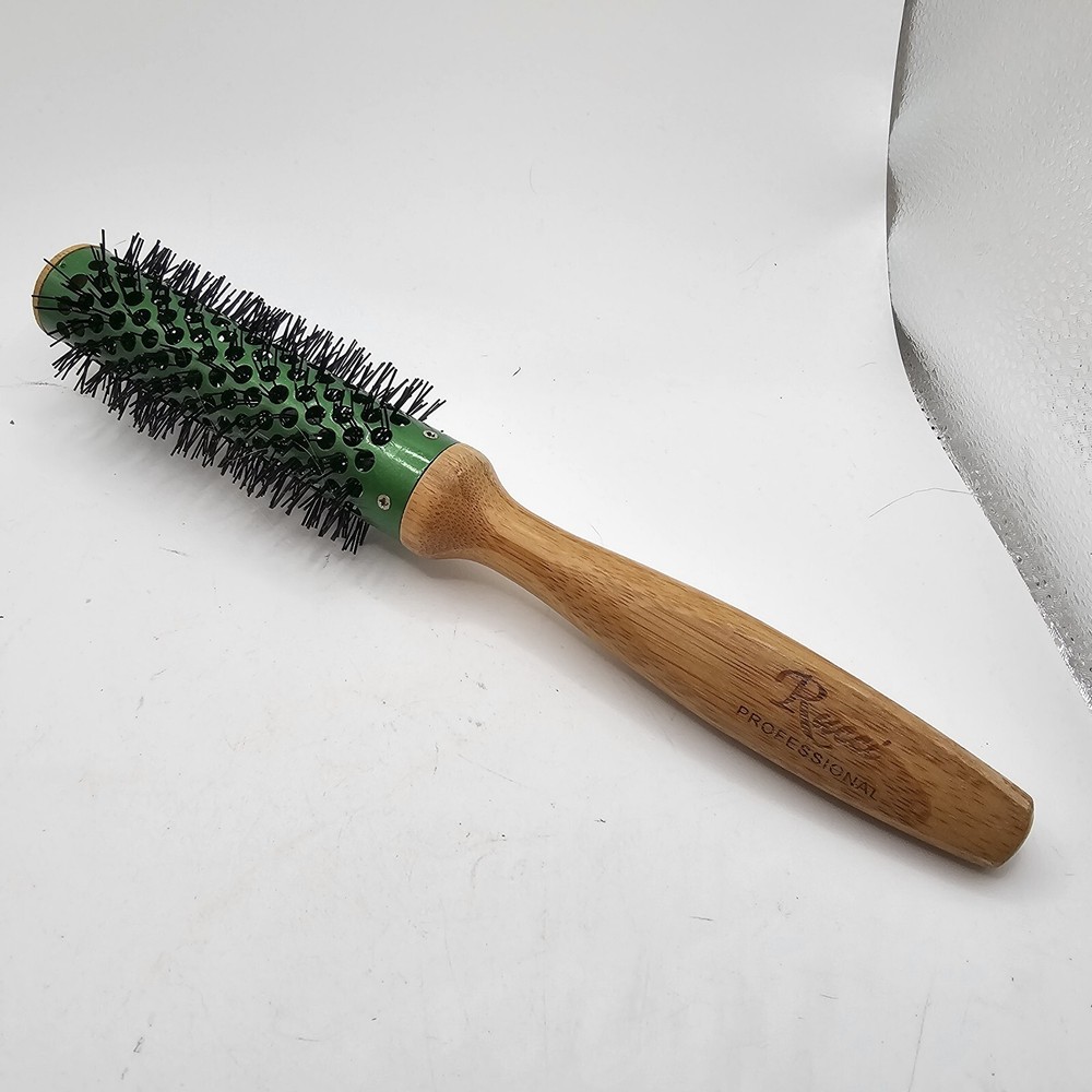 Rucci Professional Round Hair Brush Wooden Handle Hair Detangler