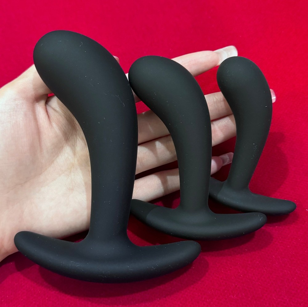 3PCS Silicone Anal Training Starter Kits Beginner Anal Trainer Butt Plug Set SM