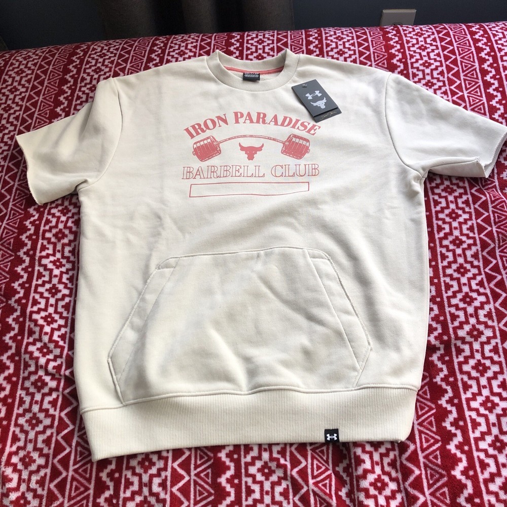 Men’s UA Pjt. Rock Iron Paradise S.S.Sweatshirt S. NWT.