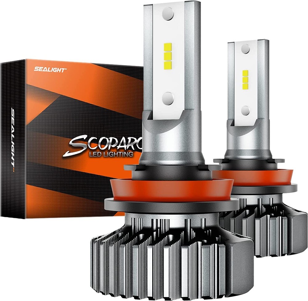 SEALIGHT H11 LED Headlight Kit Low Beam Canbus 600% Bright 6500K Free Return S1