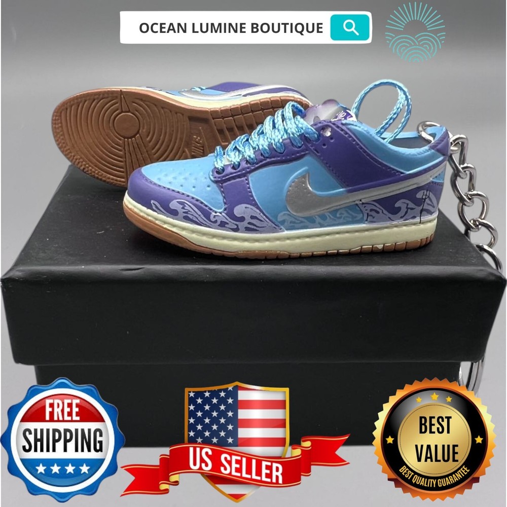 SB DUNK 3D Mini Sneaker Keychain, Jordan Sneaker Collectible, Box Options