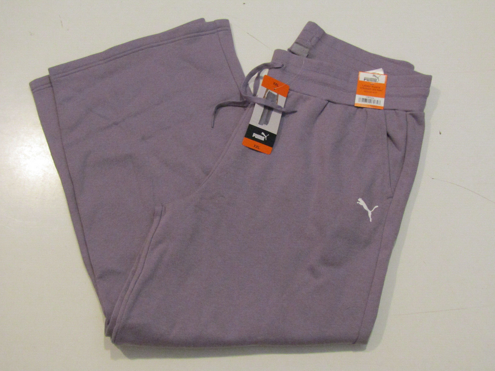 PUMA Womens Purple Ladies' Fleece Straight Leg Sweat Pants Size XXL NWT