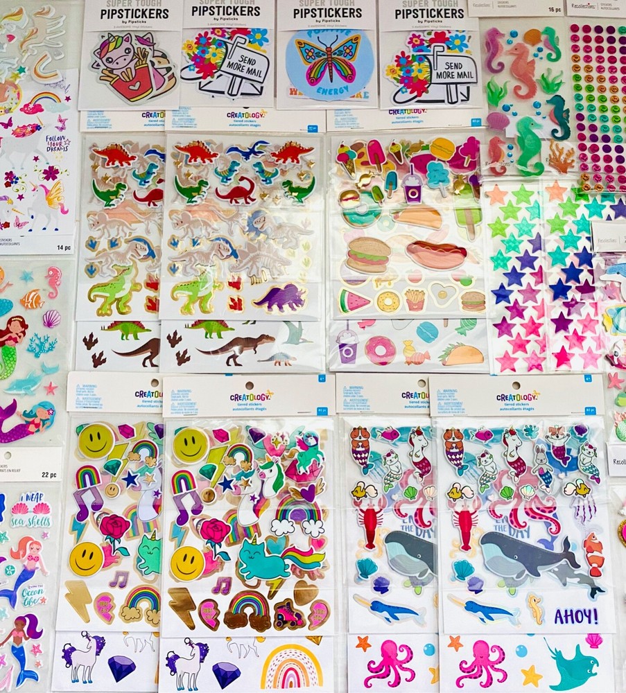 Lot! BIG Bulk Stickers Planner Craft Scrapbook Supplies Fun Themes  | 809+ Pcs.