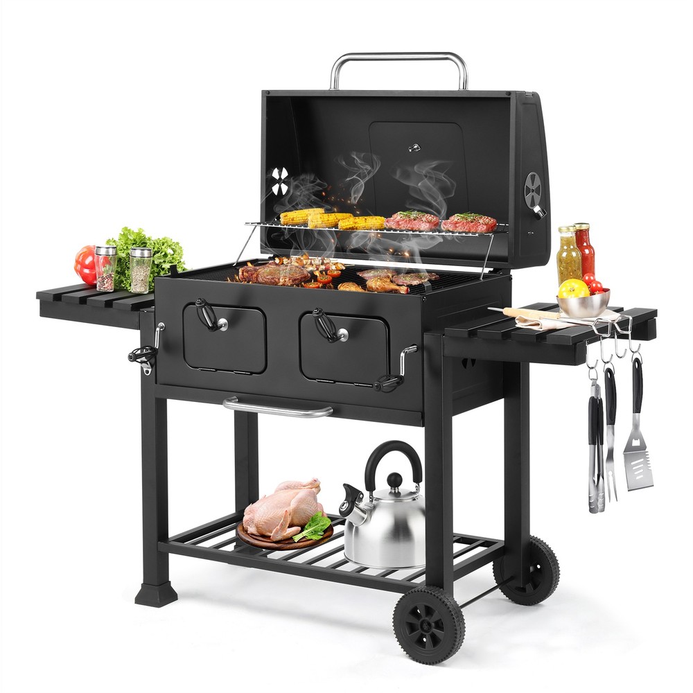 Garden Heavy-Duty Oversize Charcoal Gril Outdoor Liftable BBQ Barbecue Backyard