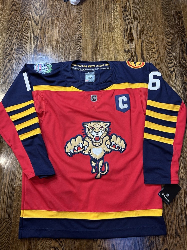 Barkov - FLORIDA PANTHERS Winter Classic Miami Jersey 2026 Size Large Red