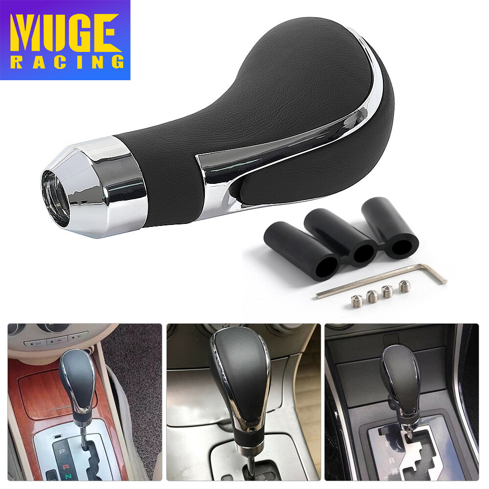 Universal Car Gear Shift Knob Manual Shifter Lever Handle Stick Black Leather