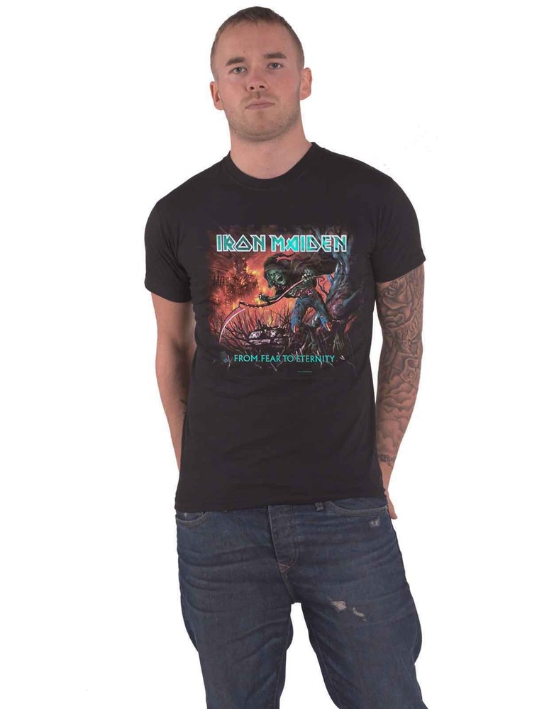 Iron Maiden Fear To Eternity Album Official Black Mens T-Shirt New