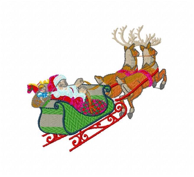 Snow Sleigh Collection 10 Machine Embroidery Designs on multi-formatted CD
