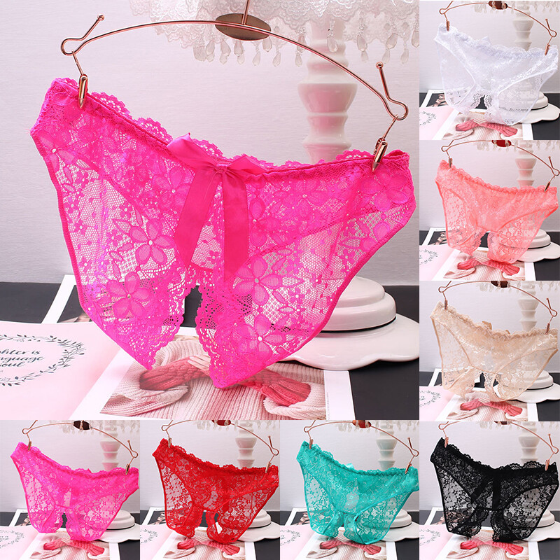 ✿ Sexy Women Lace Crotchles Thong G-string Panties Lingerie Underwear T Briefs