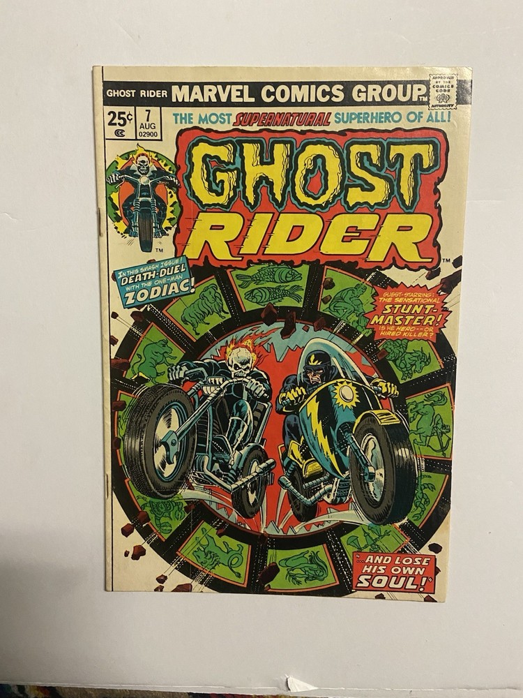 Ghost Rider #7 (1974) Marvel | Ghost Rider vs Zodiac | Bronze Age Horror Comic