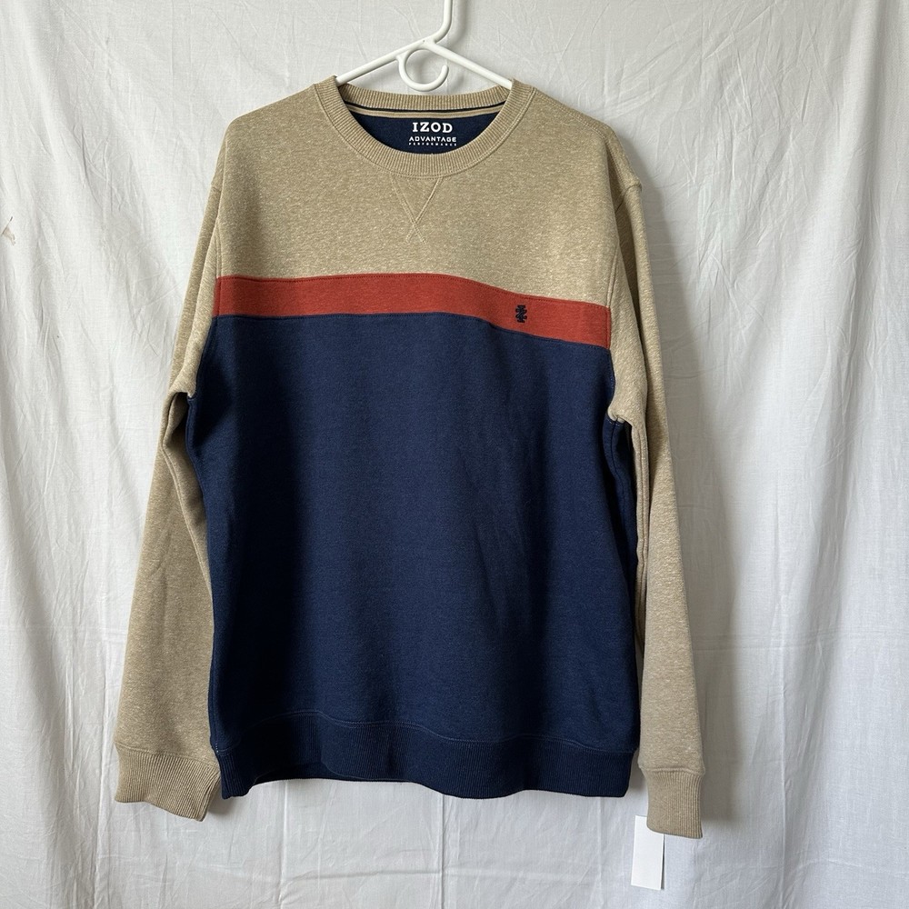 IZOD Advantage Performance Natural Stretch Long Sleeve Sweatshirt Men's Large