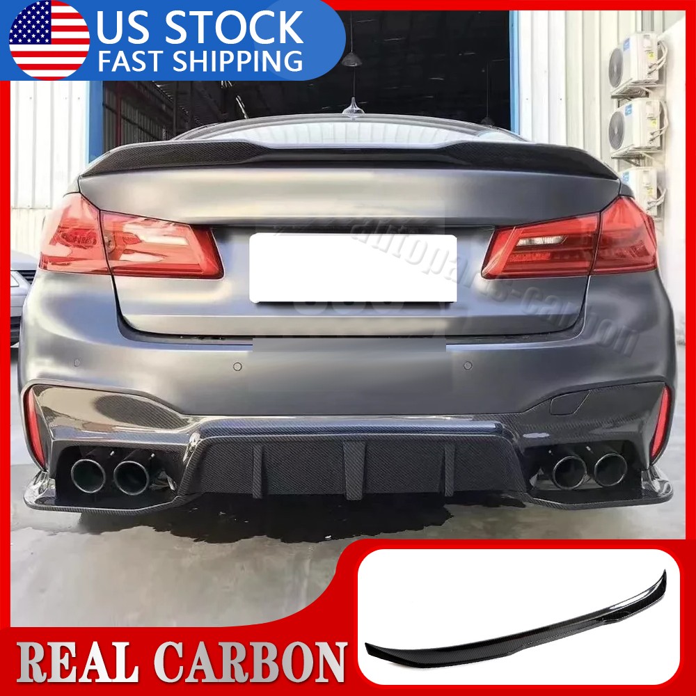 2017-2023 BMW 5 Series G30 G38 530i 540i M5 Carbon Fiber Trunk Spoiler Wing