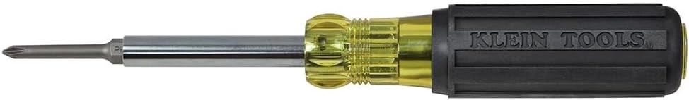 Klein Tools 32559 Multi-bit Screwdriver and Nut Driver 1-Pack in Yellow and Black