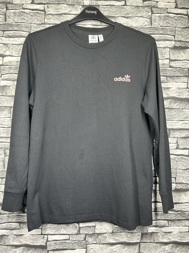 Adidas Black Print Long Sleeve T-Shirt for Women Size 14