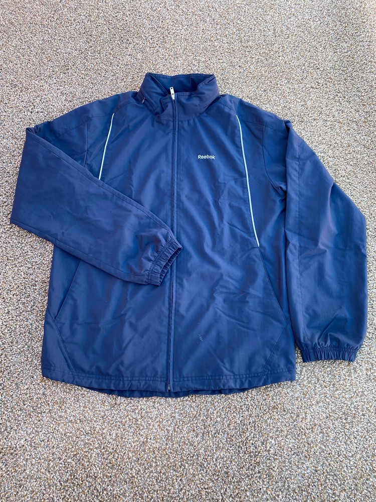 REEBOK Jacket Mens S Blue Full Zip Softshell Casual Outdoor Hike Hiking VINTAGE