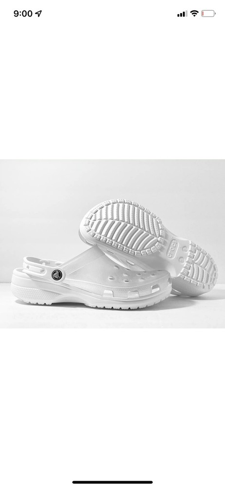 White Crocs Classic Translucent Sandal Slide for Women All Sizes - 206908 100