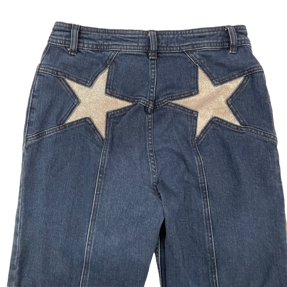 We The Free People Jeans Womens 30 Firecracker Flare High Rise Silver Star 29x32