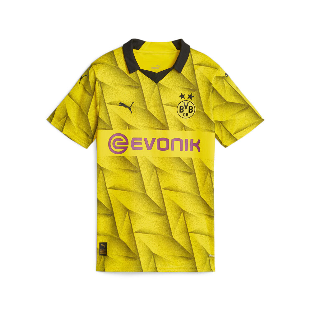 Puma Bvb 3Rd Collared Short Sleeve Replica Jersey Womens Size M   77062103