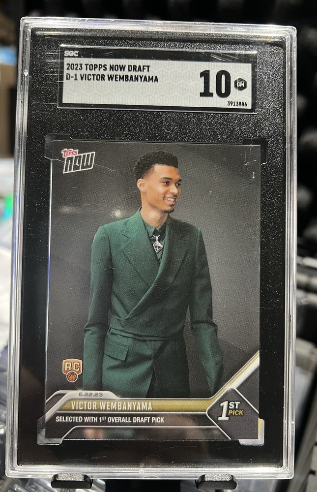 2023 Topps Now Victor Wembanyama Draft 1st Pick RC SGC 10 Gem Mint