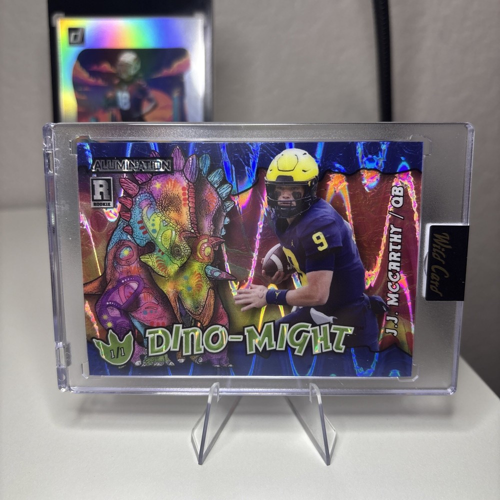 2024 Wild Card Alumination Dino-Might J.J. McCarthy 1/1 Blue 🔥😂