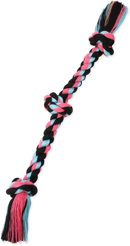 Mammoth Flossy Chews Rope Tug – Premium Cotton-Poly Tug Toy for Dogs – Interacti