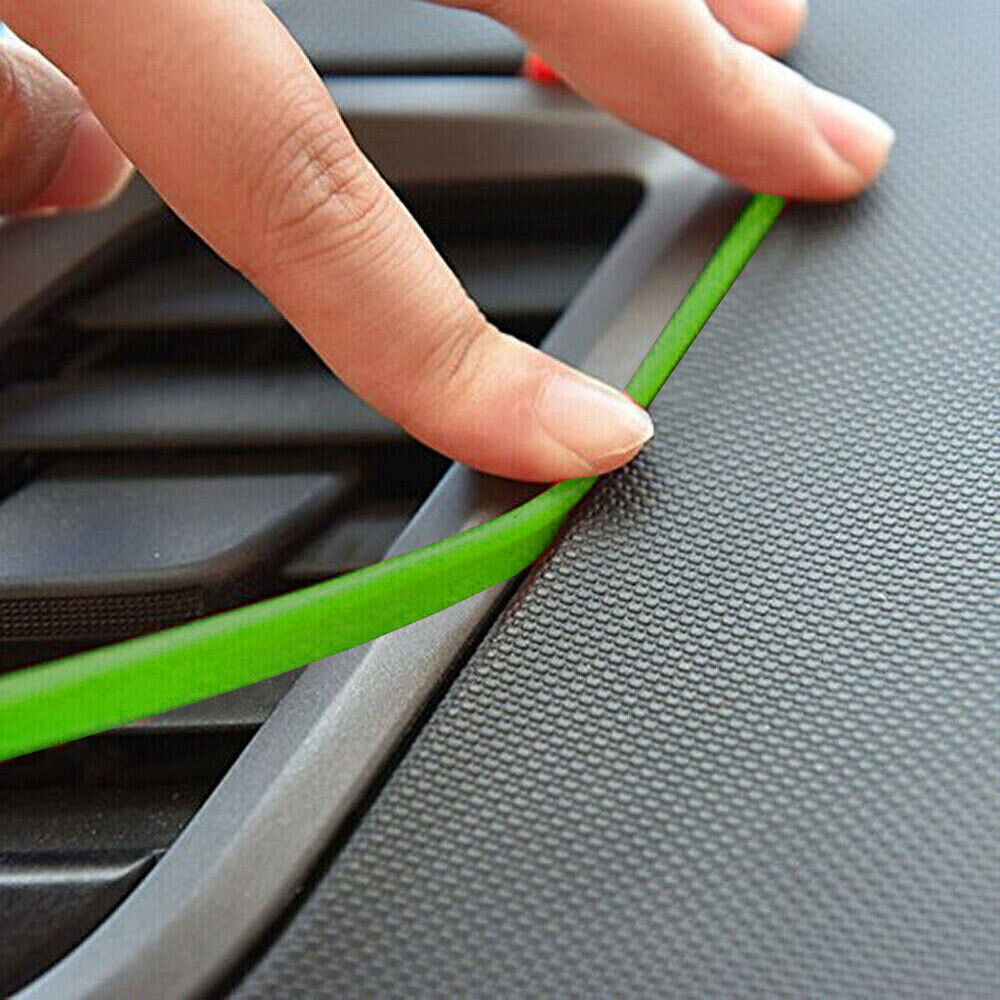 5m Car Door Panel Edge Gap Strip Cover Decor Molding Trim Auto Accessories Green