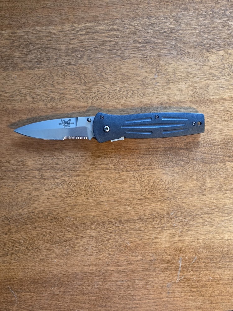 OG  80's Mel PARDUE Benchmade 350 Pocket Knife 1/2 Serrated