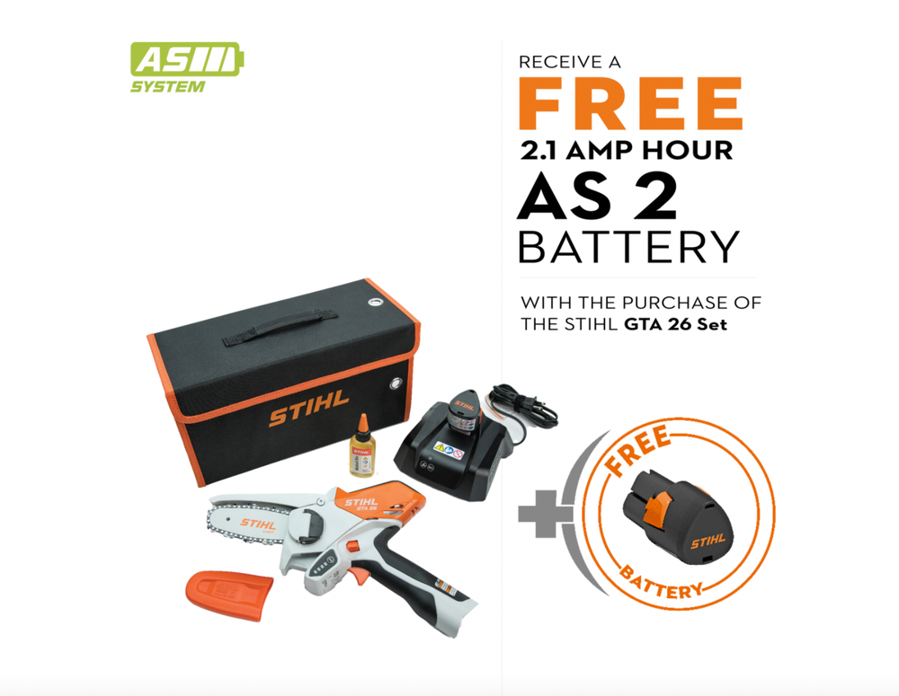 Stihl GTA-26 Battery Chainsaw Pruner with Charger & 2 Batteries Fast Shipping