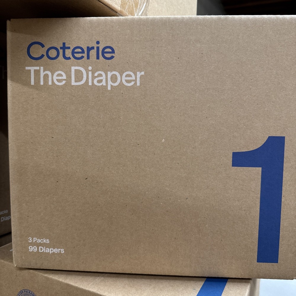 Coterie The Diaper Size 1 99 Diapers With 3 Packs Each Sealed New Fits 8-12lbs