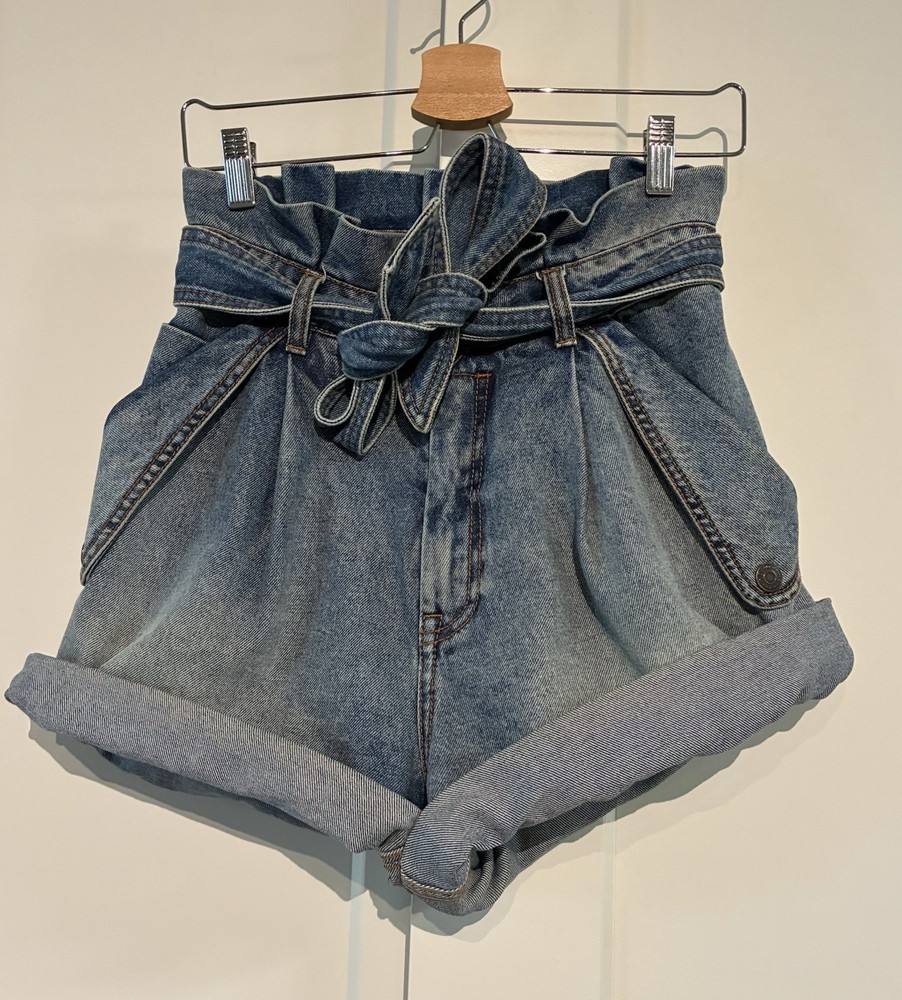 Zimmermann 0 Blue High-Waisted Denim Shorts $575
