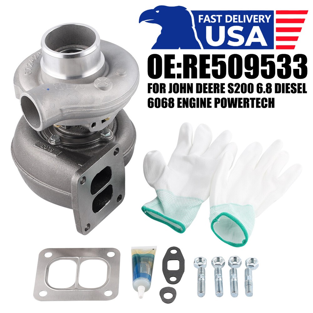 RE509533 Turbocharger Turbo For John Deere S200 6.8 Diesel 6068 Engine Powertech