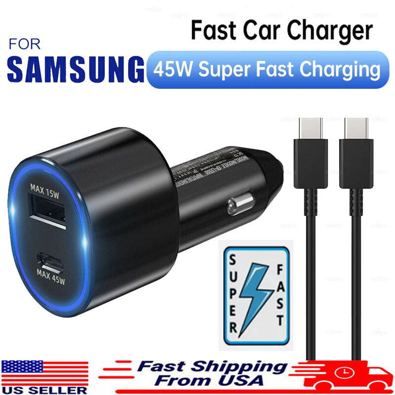 45W Super Fast Car Charger for Samsung Galaxy S22 S23 S24 S25 Ultra Plus
