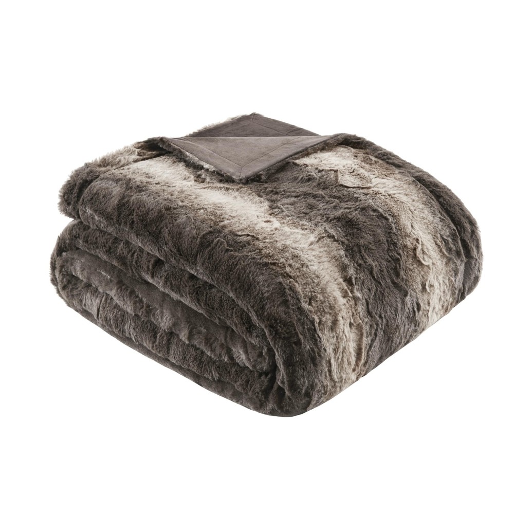 Madison Park Zuri Oversized Faux Fur Throw 60 by 70