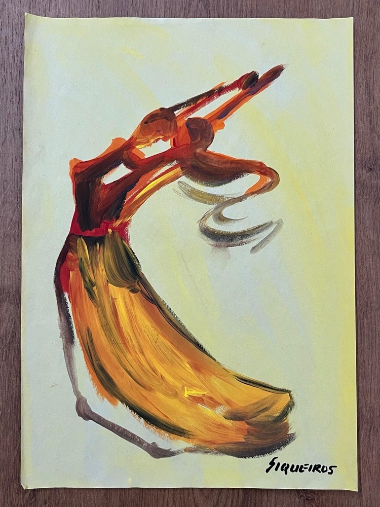 David Alfaro Siqueiros Drawing on paper (Handmade) Signed & Stamped