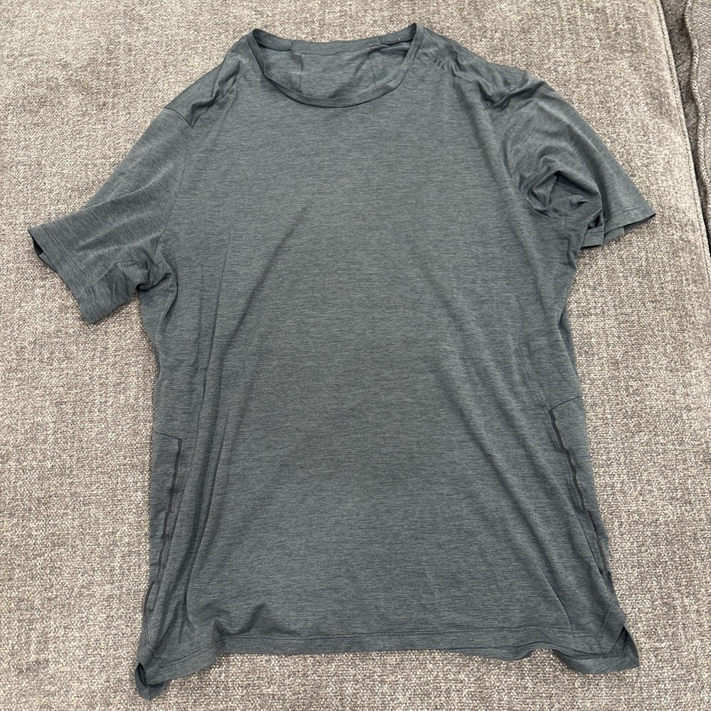 Lululemon Shirt Mens Small Navy Short Sleeve Movement Is Medicine Athletic Tee