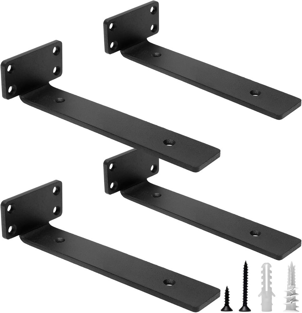 Heavy Duty 8-Inch Hidden Shelf Brackets 1/5-Inch Thick Floating Shelves Hardware