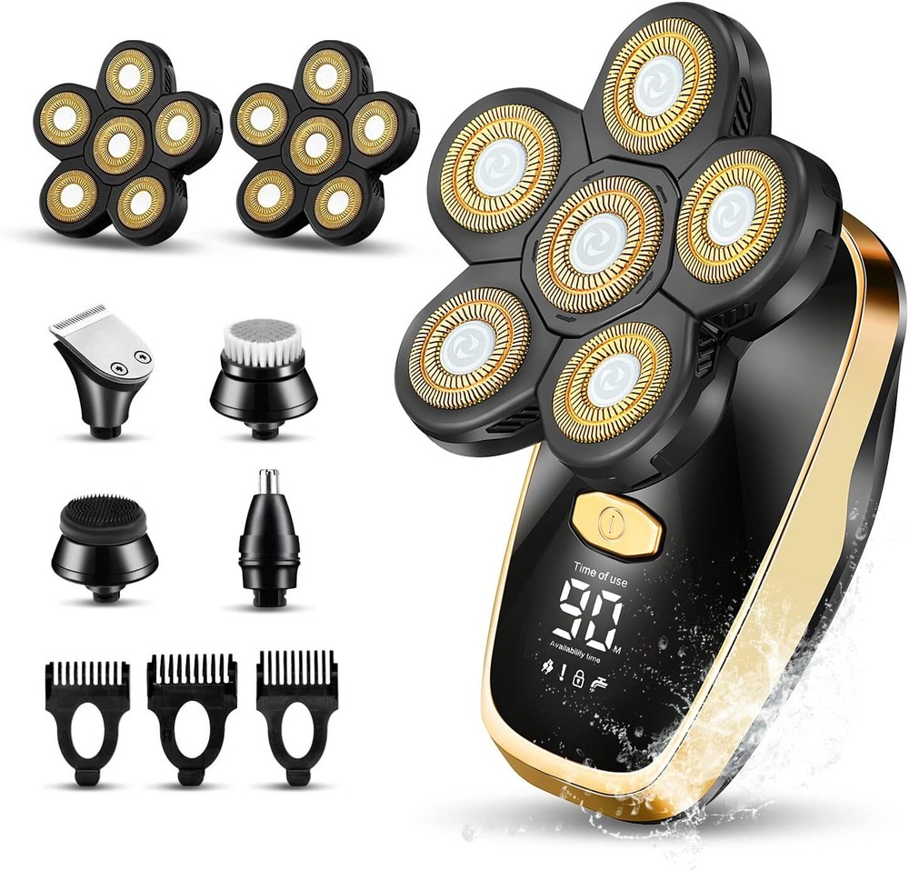 Head Shavers for Bald Men Rotary Electric Razor Cordless Shaver for Men