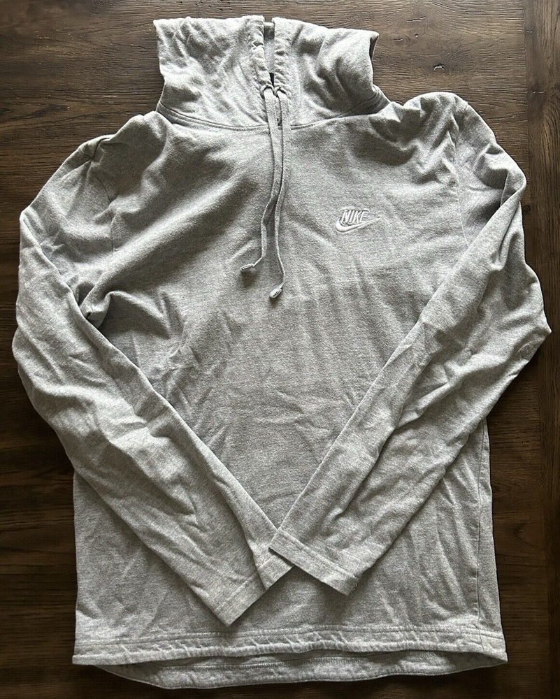 Nike Lightweight Grey Pullover Hoodie for Men - Athletic Sweatshirt in Size M