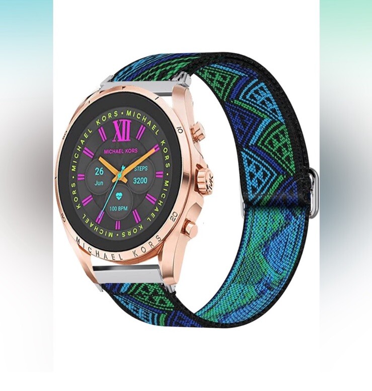 Worryfree Gadgets Nylon Loop Sports Wristband for Apple Watch Blue Green