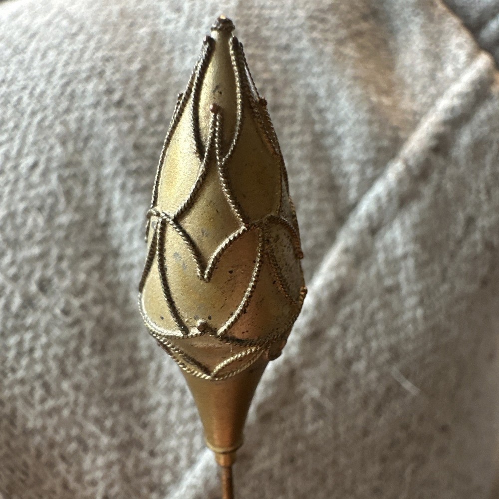 Vintage Gold Tone Teardrop Victorian Hatpin 9.25”