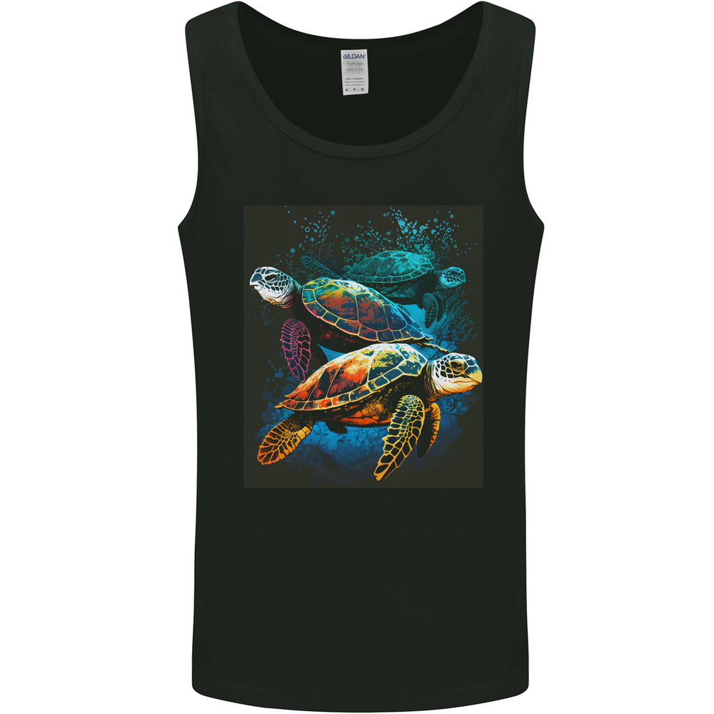 A Colourful Bale of Turtles Mens Vest Tank Top